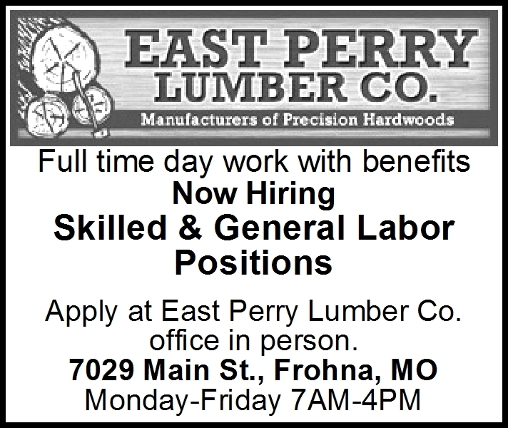 Skilled & General Labor Positions, East Perry Lumber Co., Frohna, MO