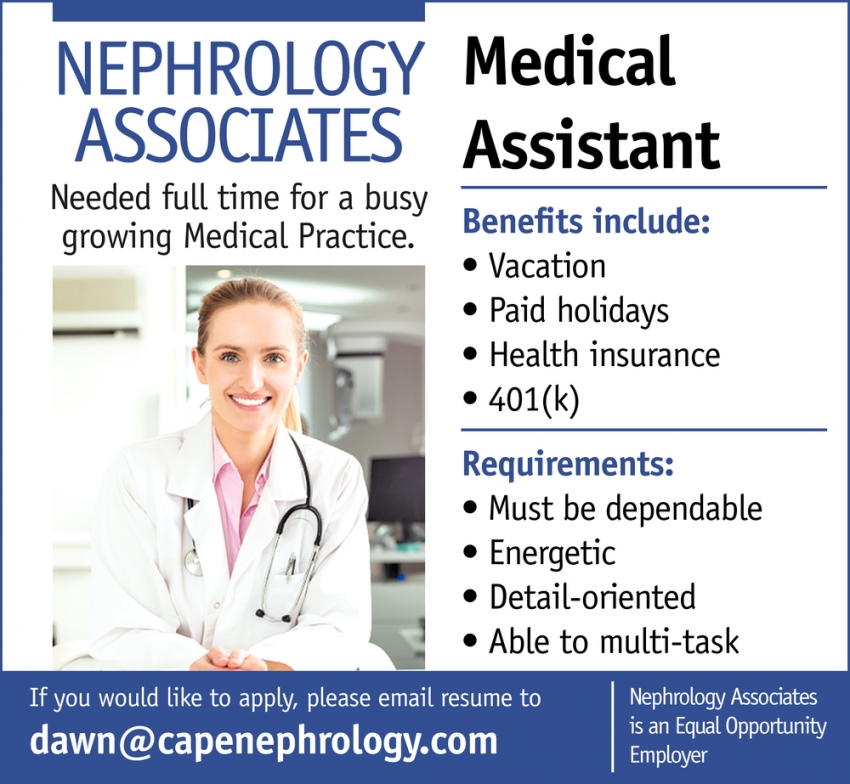 Medical Assistant, Nephrology Associates