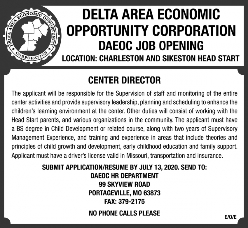 Center Director , DAEOC, Portageville, MO