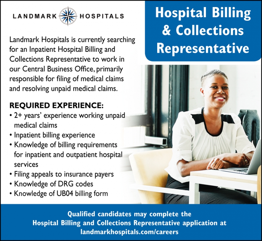 Hospital Billing & Collections Representative, Landmark Hospital, Cape