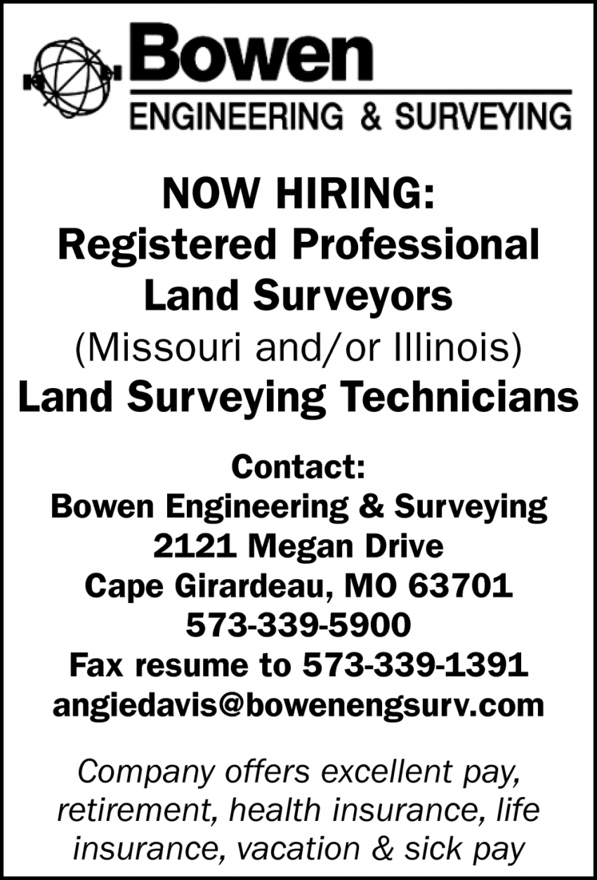 Registered Professional Land Surveyors & Land Surveying Technicians