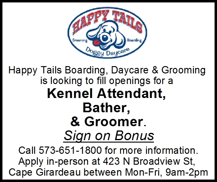 Clerical Position, Happy Tails, Cape Girardeau, MO