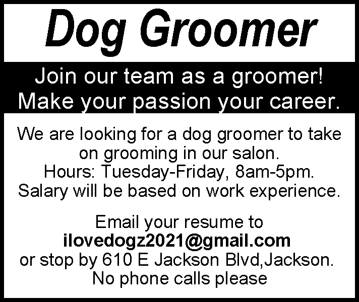 Grooming jobs 2024 near me