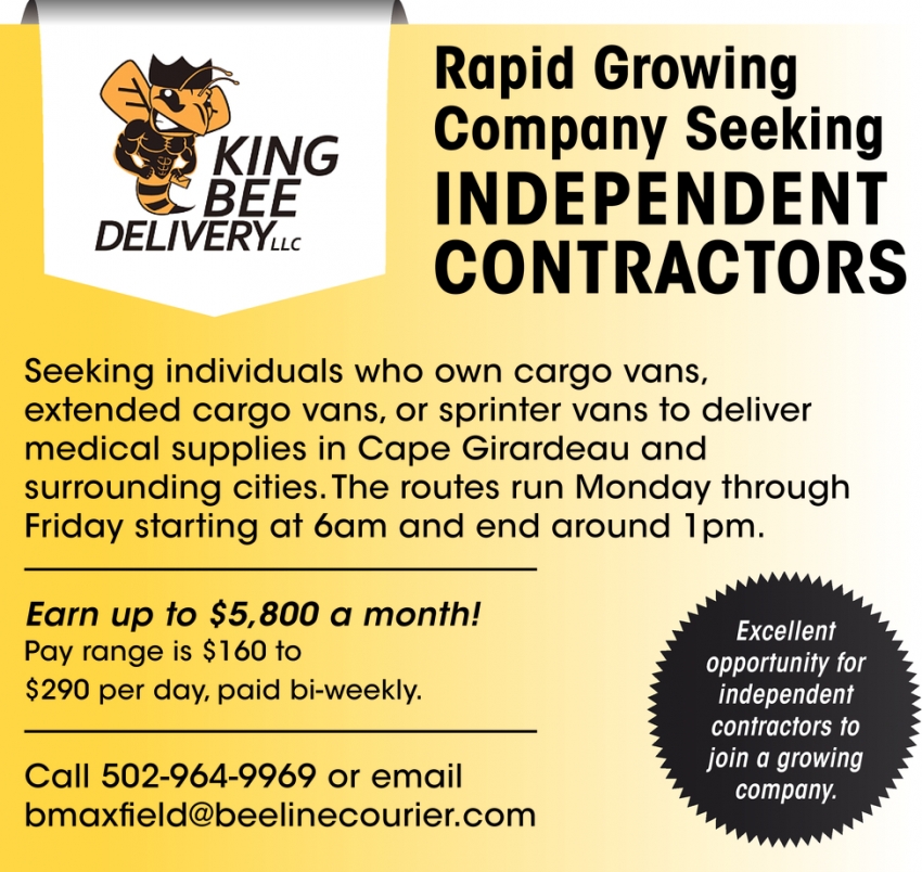 Independent Contractor King Bee Delivery