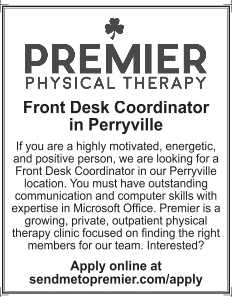 Front Desk Coordinator Premier Physical Therapy Perryville Mo