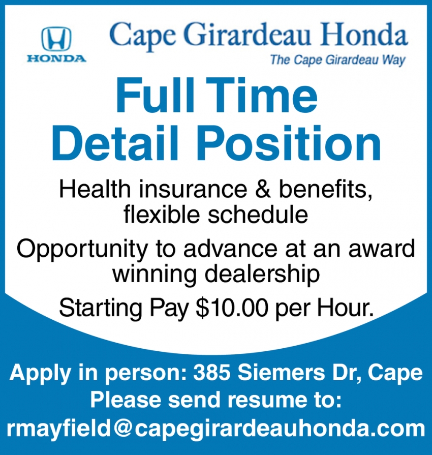 Cape Girardeau Honda >> Detail Position Cape Girardeau Honda Cape Girardeau Mo Cape Girardeau Honda >> Detail Position Cape Girardeau Honda Cape Girardeau Mo